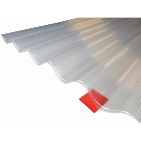 Plaque alvéolaire en polycarbonate traitée UV en épaisseur 6 mm, Format  2000x1000 mm