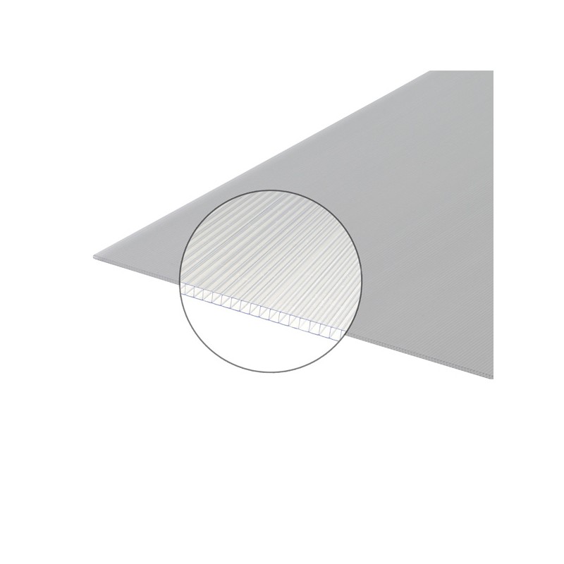Plaque Alvéolaire Polycarbonate - 7 Parois - Blanc diffusant - 16 mm 