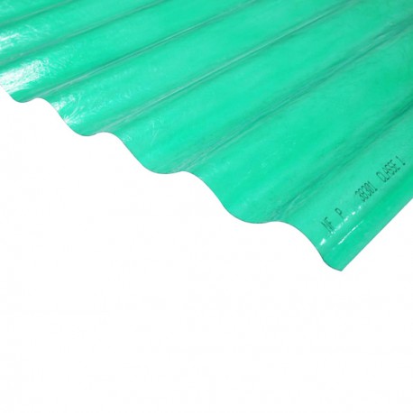 Plaque polyester vert ondulée (PO 76/18) - McCover