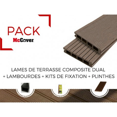 PACK lame de terrasse composite Dual ACCESSOIRES (4 coloris) 3600mm