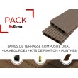 PACK lame de terrasse composite Dual ACCESSOIRES (4 coloris) 2400mm
